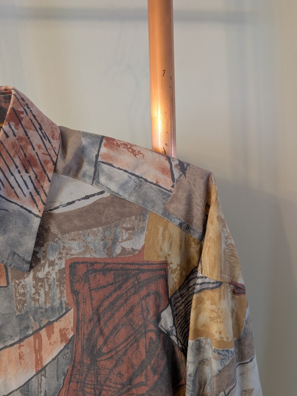 80s/90s - "Club D'Amingo" Abstract Print Short Sleeve Button-Up Shirt - Picture 3 of 12